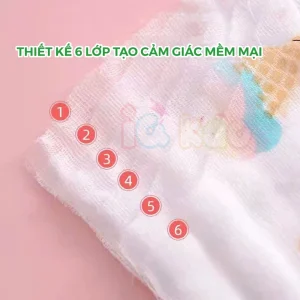 khăn siêu mềm 6 lớp